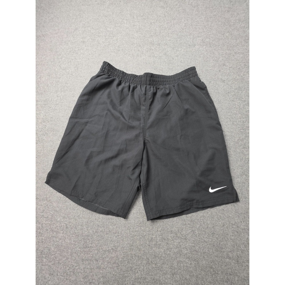 Nike Board Shorts Mens Large Black Lined Surf Surfing Water Polo Elastic Wasit